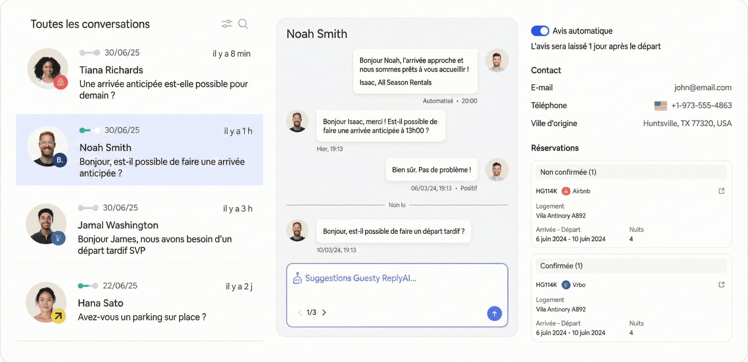 Messagerie voyageurs