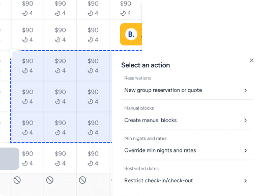 Réservations manuelles 