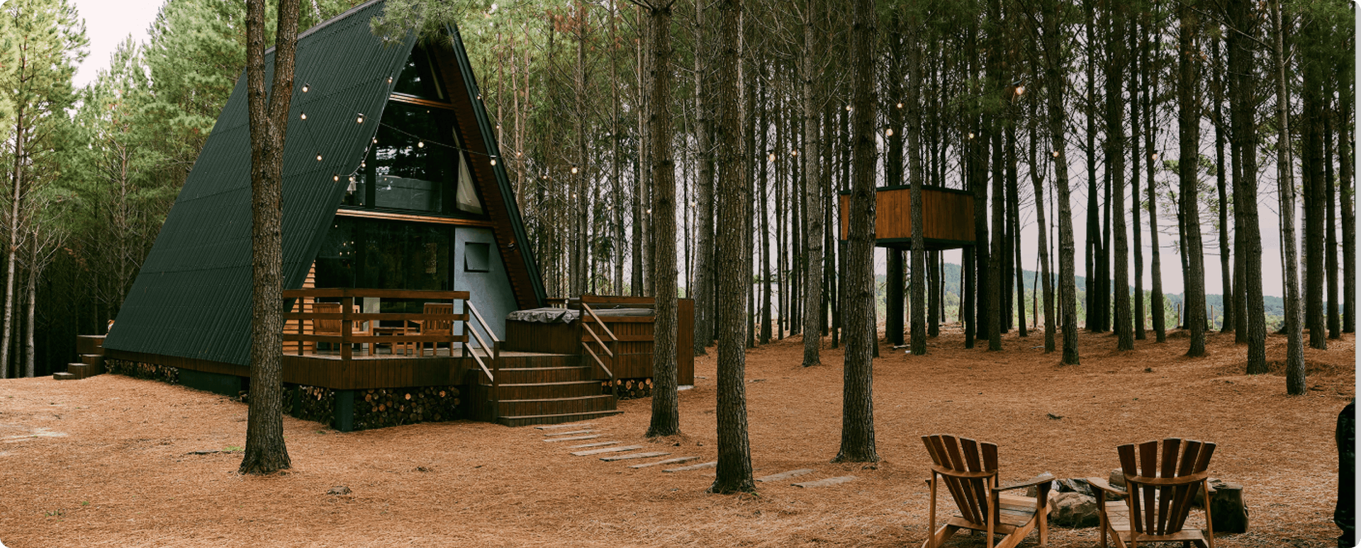 El PMS diseñado para glamping, cabañas<br>y <em>estancias al aire libre</em> excepcionales