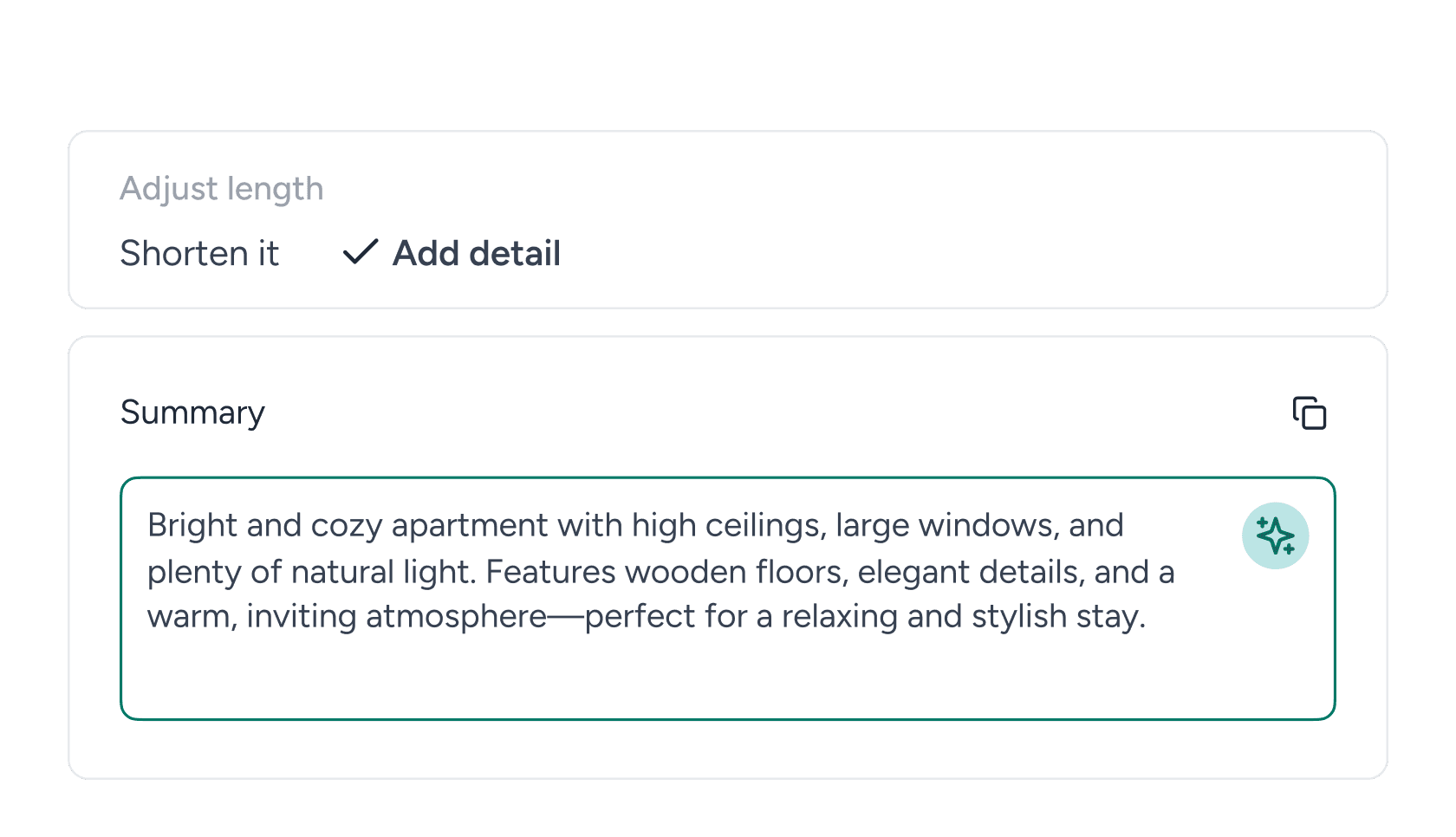 Listings descriptions