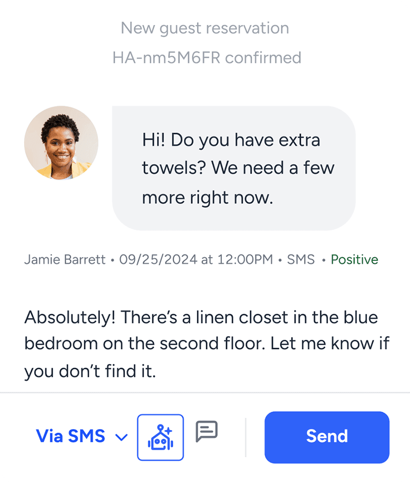 Deliver in-stay support